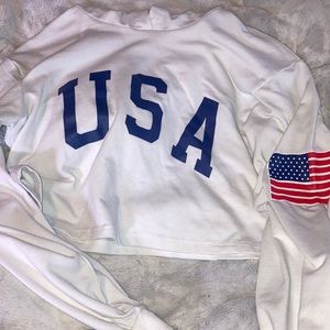 USA cropped hoodie